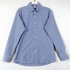 State and Liberty Shirt Mens M Check Gingham Plaid Performance Stretch Button Up